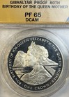 1980 Gibraltar Uk Silver Proof Crown Coin Anacs Certified Pf65 Dcam Only 25 000