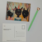 Black Art Postcard   Black Girl Unicorns   Forest Fantasy Artwork