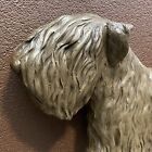 Vintage patsi Ann Wall Hanging Sculpture terrier Dog 30  X 17  X 3 