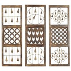  Metal Bell Home Wall Decor Intricately Carved Wall Sculpture  Set Of 3 Wall 