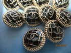 Chanel 10 Gold Tone   Cc Logo  Black    20mm  3 4   Button This Is For 10