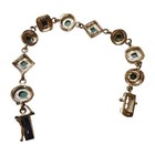 Vintage Sterling And Turquoise Link Bracelet