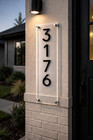 Vertical Address Sign Acrylic House Number Plaque Custom Outdoor Modern