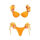 Bandeau Push Up Bikini Set Solid Adjustable Brazilian Women Swimwear Beach