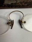 Antique Pince Nez Eyeglasses Brass Frame W  Original Case Victorian Era As Is