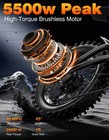 5500w Electric Dirt Bike Motorcycle 40mph 100 Miles 60v Off-road E-moutain Bike
