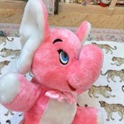 Vintage Dakin Pink Elephant Pillow Pet Plush 12  1970s Stuffed Animal