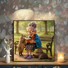 Diamond Art Kits For Adults Grandma With Cat  Funny Cats Diamond Painting Kit   