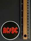 Ac dc Round Sticker Iconic 70s Classic Rock Band Red Black Au For Laptops New