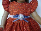 Handmade Ooak New 18  Doll Clothes Fits American Girl Floral Dress   Hair Band