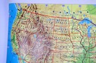 Vtg Cram s United States Physical Political Pull Down School Map Approx  45 x55 