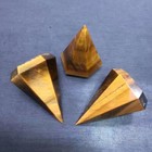 Natural Tiger Eye Stone Quartz Crystal Carved Diamond Shape Decorate Healing 1pc