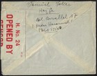 Palestine 1939 Haifa To Ny Censored Label   Rare Discontinued Rectangular Palest