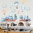 Hot Air Balloon Mountain House Removable Wall Decal Sticker Baby Room Decor