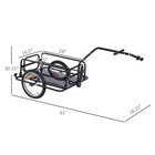 Aosom Bike Cargo Trailer With Universal Hitch 16 Inch Wheels Black