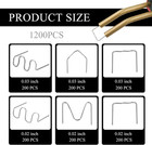 1200 Pcs Plastic Welding Staples 6 Sizes 0 6mm 0 8mm Big Wave Plastic Welder New