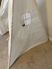 White Kids Teepee Indoor Tent Play House With Window   Wooden Poles Boys Girls