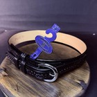 Dutyman Duty Belt Size 30  Ranger Belt Stiched Leather Basketweave Black 1721