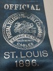 1896 Republican National Convention Postal Telegraph Official Cable Co Ribbon