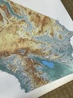 Vintage California Relief Map Poster Raven Maps 64x43 Rolled 1992