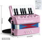 Accordion Instrument For Kids Professional 17 Keys 8 Bass Accordion With Straps