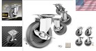 Heavy Duty Caster Wheels Set Of 4 With Brakes Locking Swivel Rubber Wheels