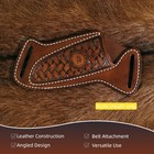 Tourbon Leather Fixed Blade Knife Sheath Belt Pouch Edc Knives Case Camping