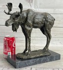 12  Bronze Marble Statue Bull Moose Lodge Sculpture Art Deco Museum Quality Art