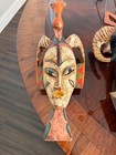 Set Of 6 African Style Hand Carved Wooden Tribal Mask Wall Decor