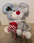 2 Vintage 1987 Puffalumps Christmas Mouse Fisher Price 11    Plush Stuffed Toy
