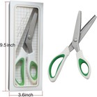 Green Pinking Shears Zig Zag Sewing Scissors Comfort Grip