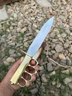 Ak Cutlery Custom Handmade Steel D2 Bowie Knife Handle Made By Brass