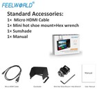 Feelworld F7 Pro 7 Inch Touch Screen Dslr Camera Field Monitor 3d Lut 4k Hdmi In