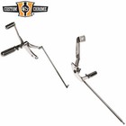 Chrome Forward Control Ribbed Peg Mount Kit Fit For Harley Dyna Glide 1991-2014