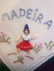 Portugal Madeira Dancer Handkerchief Vintage Embroidered Cotton