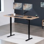 Vivo Electric 71  X 30  Stand Up Desk  Reclaimed Wood Table Top  Black Frame