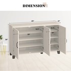 Costway 3-door Buffet Sideboard Storage Credenza Cabinet Console White Wash