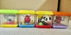 Fisher Price Peek A Boo Blocks Press And Go Train   4 Circus Blocks  p 