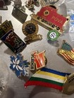 Vintage Modern Lot 50 Pc Assorted Lapel Pins Misc Promotion Advertisement  2a