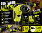 Ryobi Right Angle Drill Attachment 3 8  Hex 90   Compact Adapter Tool New In Box