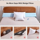 Queen Size Bed Wedge Pillow-bed Gap Filler Mattress Wedge Headboard 60x10x6blue