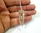Crystal Quartz Natural Stone Reiki Dowsing Spiritual Luck Harmony Pendulum Aura