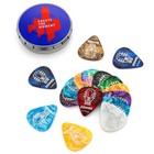 Donner Guitar Picks Celluloid 16 Pack Thin Medium Heavy Extra Heavy Picks   Case
