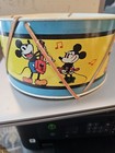 Mickey Mouse Tin Top And Bottom Drum  Ohio Art 1930s  Walt Disney