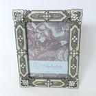 Arleston Jeweled Enamel Tabletop Metal Picture Frame Baroque Art Nouveau Style