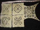 Antique Vintage Lace Lot collars cuffs pieces appliques mostly Cotton