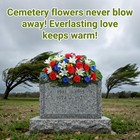 Cemetery Flower Saddle For Headstones - Patriotic Grave Gravestone Tombstone    