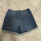 Universal Thread Dark Wash Mid Rise Rolled Cuff Denim Shorts 5-pocket 4 27