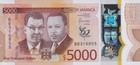 Jamaica 5000 Dollars 2022   2023 P 101 Polymer Unc Commemorative