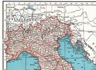 1942 Antique Map Of Italy Original Vintage Italy Map Gallery Wall Art 1832